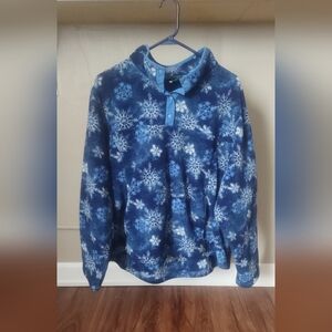 L.L. Bean Snow Flake Patterned Fleece